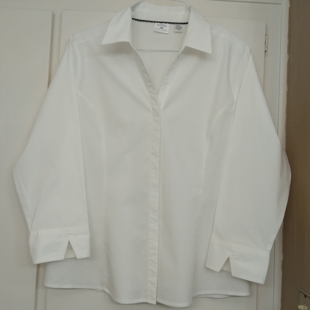 Rider by Lee white fitted shirt xxl with 3 quarter length sleeves